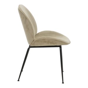 264 000022 2 3 Chair Adelaide pakoworld beige velvet-black leg 47x64x88cmIndoor furniture > Chairs