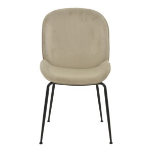 264 000022 3 3 Chair Adelaide pakoworld beige velvet-black leg 47x64x88cmIndoor furniture > Chairs