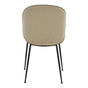 264 000022 4 3 Chair Adelaide pakoworld beige velvet-black leg 47x64x88cmIndoor furniture > Chairs