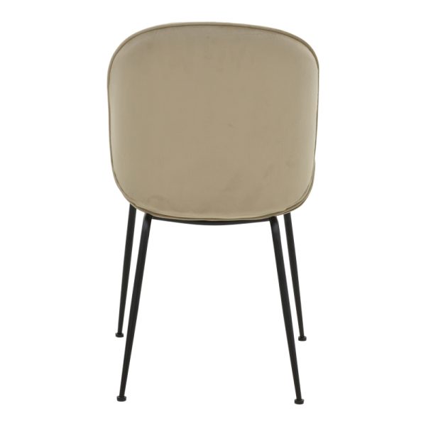 264 000022 4 3 Chair Adelaide pakoworld beige velvet-black leg 47x64x88cmIndoor furniture > Chairs