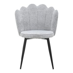 264 000025 2 2 Chair Rosalia pakoworld fabric grey-black metal leg 57x52x80cmSPRING OFFERS