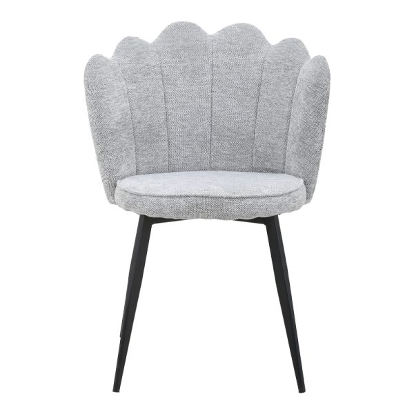 264 000025 2 2 Chair Rosalia pakoworld fabric grey-black metal leg 57x52x80cmSPRING OFFERS