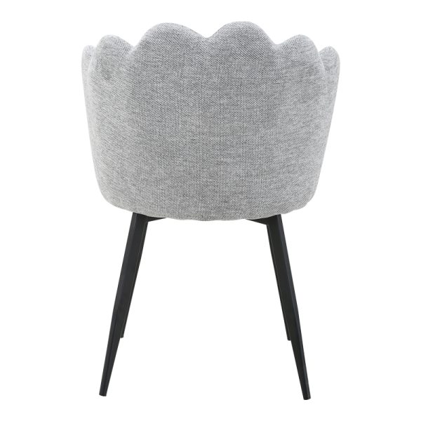 264 000025 3 2 Chair Rosalia pakoworld fabric grey-black metal leg 57x52x80cmSPRING OFFERS