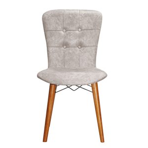 266 000001 3 6 Chair Sonora I pakoworld fabric grey antique-walnut legIndoor furniture > Chairs