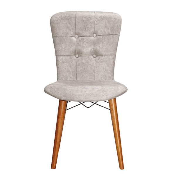 266 000001 3 6 Chair Sonora I pakoworld fabric grey antique-walnut legIndoor furniture > Chairs