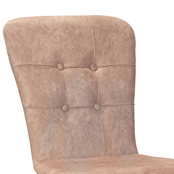 266 000002 4 3 Chair Sonora I pakoworld fabric beige antique-walnut legIndoor furniture > Chairs