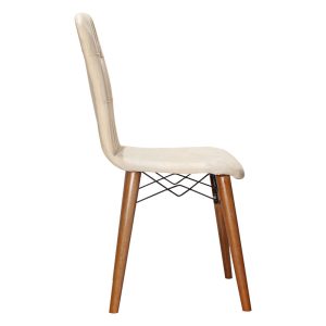 266 000003 2 3 Chair Sonora I pakoworld velvet ivory-walnut legIndoor furniture > Sofas