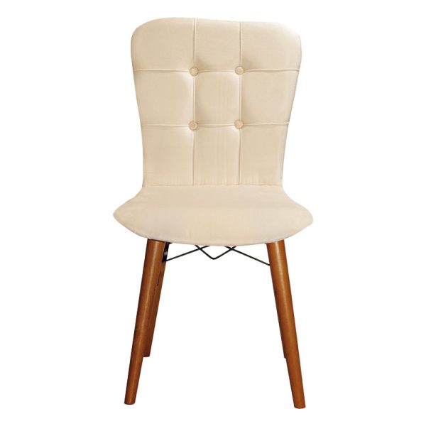 266 000003 3 3 Chair Sonora I pakoworld velvet ivory-walnut legIndoor furniture > Sofas