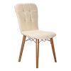 266 000003 6 Larus pakoworld natural wood rubberwood anthracite chair-white 50x49x90cmIndoor furniture > Chairs