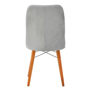 266 000010 4 7 Vespera I pakoworld velvet chair gray-walnut legIndoor furniture > Chairs