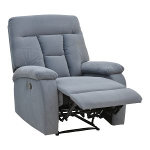 269 000012 2 5 Armchair relax with massage mechanism Terpsi pakoworld grey velvet 80x94x100cm.Indoor furniture > Living room armchairs