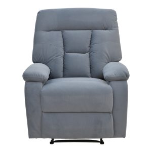 269 000012 4 5 Armchair relax with massage mechanism Terpsi pakoworld grey velvet 80x94x100cm.Indoor furniture > Living room armchairs