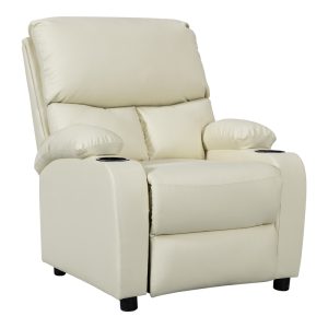 269 000013 6 Armchair relax with cupholder Gartia pakoworld pu in cream color 79x94x102cmIndoor furniture > Living room armchairs
