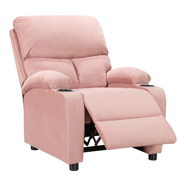 269 000015 2 7 Armchair relax with cupholder Gartia pakoworld velvet in rotten apple color 79x94x102cmIndoor furniture > Living room armchairs