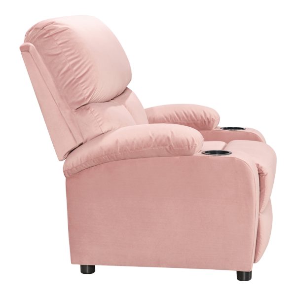 269 000015 3 7 Armchair relax with cupholder Gartia pakoworld velvet in rotten apple color 79x94x102cmIndoor furniture > Living room armchairs