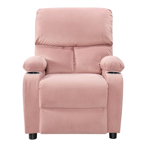 269 000015 4 7 Armchair relax with cupholder Gartia pakoworld velvet in rotten apple color 79x94x102cmIndoor furniture > Living room armchairs