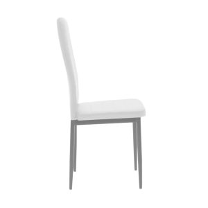 270 000001 2 6 Chair Parker pakoworld metal-PU white-grey leg 42x48x98cmIndoor furniture > Chairs