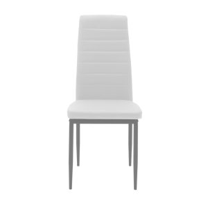 270 000001 3 6 Chair Parker pakoworld metal-PU white-grey leg 42x48x98cmIndoor furniture > Chairs