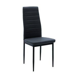 270 000002 14 Chair Parker pakoworld PU anthracite-black leg 42x48x98cmIndoor furniture > Chairs