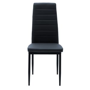 270 000002 3 11 Chair Parker pakoworld PU anthracite-black leg 42x48x98cmIndoor furniture > Chairs