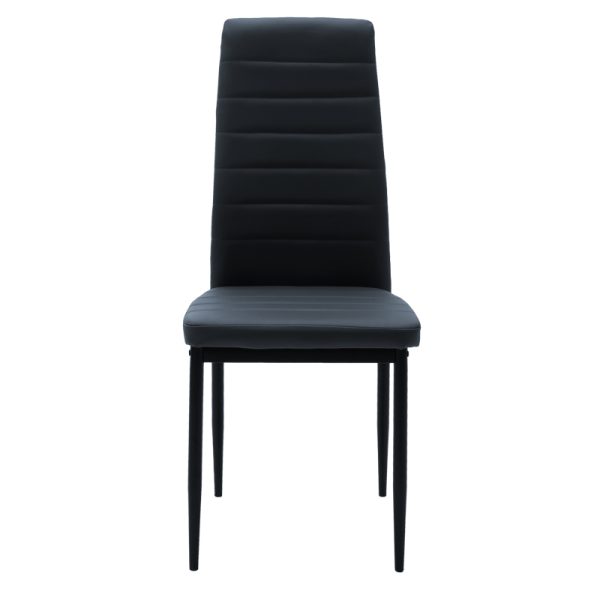 270 000002 3 11 Chair Parker pakoworld PU anthracite-black leg 42x48x98cmIndoor furniture > Chairs