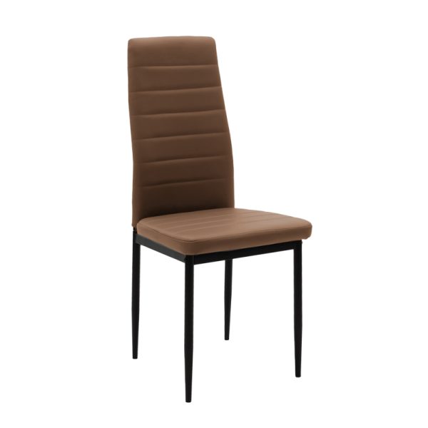 270 000003 11 Chair Parker pakoworld PU cappuccino-black leg 42x48x98cmIndoor furniture > Chairs
