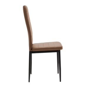 270 000003 2 8 Chair Parker pakoworld PU cappuccino-black leg 42x48x98cmIndoor furniture > Chairs
