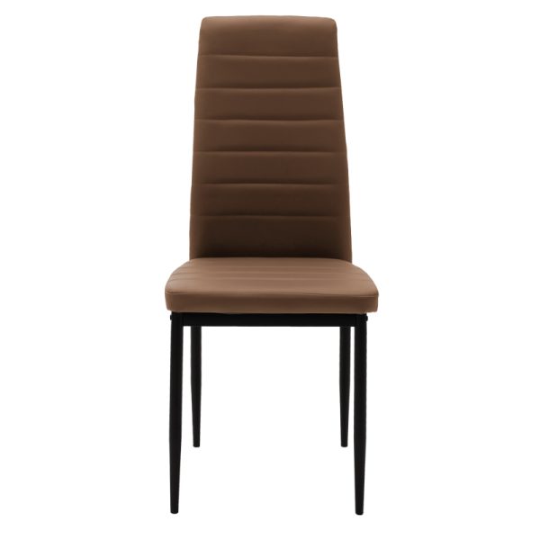 270 000003 3 8 Chair Parker pakoworld PU cappuccino-black leg 42x48x98cmIndoor furniture > Chairs