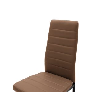 270 000003 4 8 Chair Parker pakoworld PU cappuccino-black leg 42x48x98cmIndoor furniture > Chairs