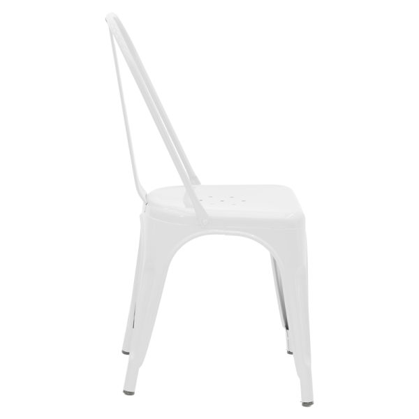270 000007 2 2 Chair Utopia pakoworld metal white 44x44x85cmOutdoor furniture > Garden chair