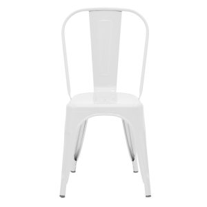 270 000007 3 2 Chair Utopia pakoworld metal white 44x44x85cmOutdoor furniture > Garden chair