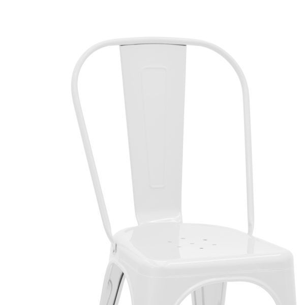 270 000007 4 2 Chair Utopia pakoworld metal white 44x44x85cmOutdoor furniture > Garden chair