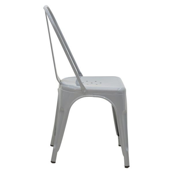 270 000008 2 3 Chair Utopia pakoworld metal grey 44x44x55cmOutdoor furniture > Garden chair