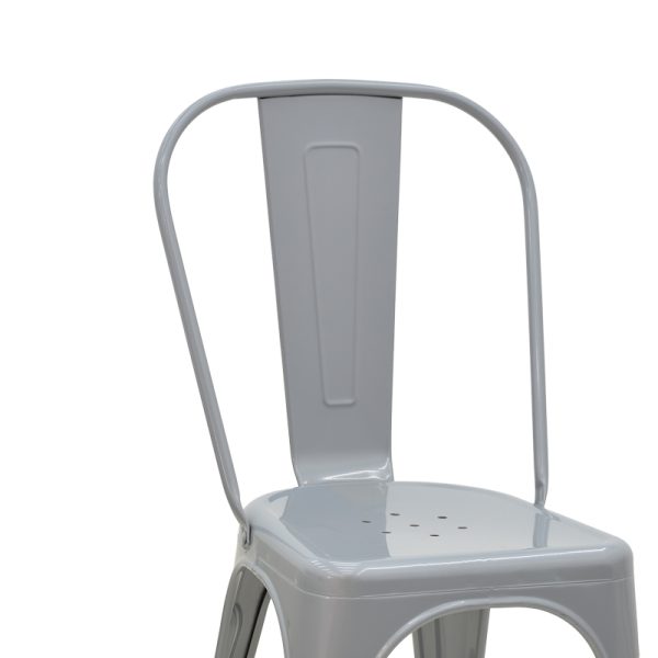 270 000008 4 3 Chair Utopia pakoworld metal grey 44x44x55cmOutdoor furniture > Garden chair