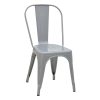 270 000008 6 Chair Sussie pakoworld stack black metal with aluminium slats 45x62x76cmOutdoor furniture > Garden chair