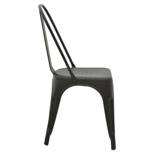 270 000009 2 5 Chair Utopia pakoworld metal black matte 44x44x85cmIndoor furniture > Chairs