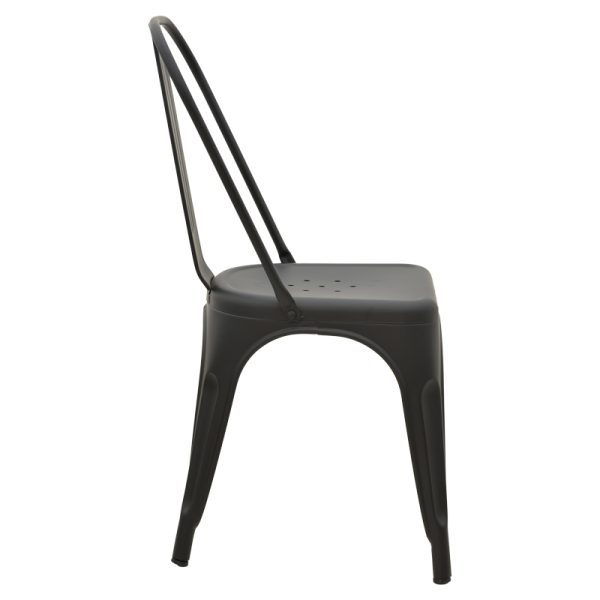 270 000009 2 5 Chair Utopia pakoworld metal black matte 44x44x85cmIndoor furniture > Chairs