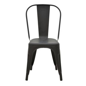 270 000009 3 5 Chair Utopia pakoworld metal black matte 44x44x85cmIndoor furniture > Chairs