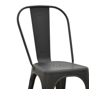 270 000009 4 5 Chair Utopia pakoworld metal black matte 44x44x85cmIndoor furniture > Chairs