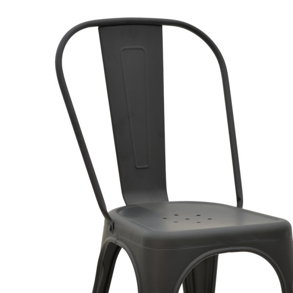 270 000009 4 5 Chair Utopia pakoworld metal black matte 44x44x85cmIndoor furniture > Chairs