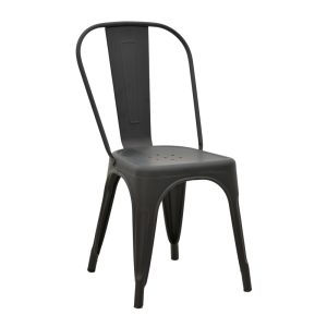 270 000009 8 Chair Utopia pakoworld metal black matte 44x44x85cmIndoor furniture > Chairs