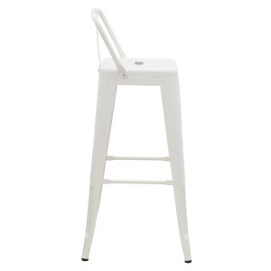 270 000015 2 2 Bar stool with backrest Utopia pakoworld metal white 42x42x97cmOutdoor furniture > Stools bar