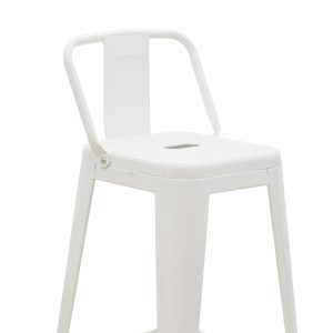 270 000015 4 2 Bar stool with backrest Utopia pakoworld metal white 42x42x97cmOutdoor furniture > Stools bar