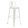270 000015 5 Aluminum armchair Glisten pakoworld stackable white frame-textilene natural rattan 56x62x77cmOutdoor furniture > Garden armchairs