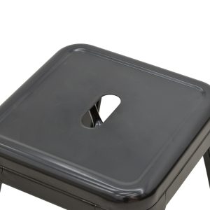 270 000018 2 2 Stool Utopia pakoworld metal black 30x30x45cmIndoor furniture > Stools
