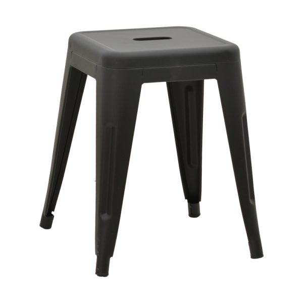 270 000019 12 Stool Utopia pakoworld metal black matte 30x30x45cmIndoor furniture > Stools