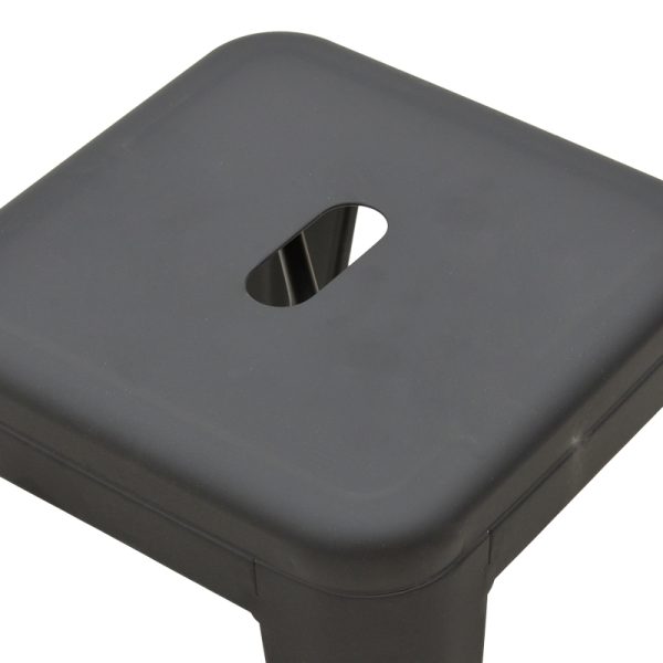270 000019 2 9 Stool Utopia pakoworld metal black matte 30x30x45cmIndoor furniture > Stools