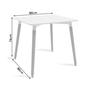 271 000010 2 12 Dining table Natali pakoworld MDF top black-natural legs 80x80x76cmIndoor furniture > Dining Tables