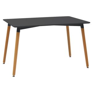 271 000012 14 Dining table Natali MDF top black-natural legs 120x80x76cmIndoor furniture > Dining Tables