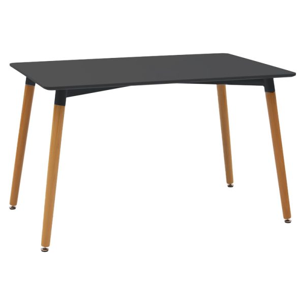 271 000012 14 Dining table Natali MDF top black-natural legs 120x80x76cmIndoor furniture > Dining Tables